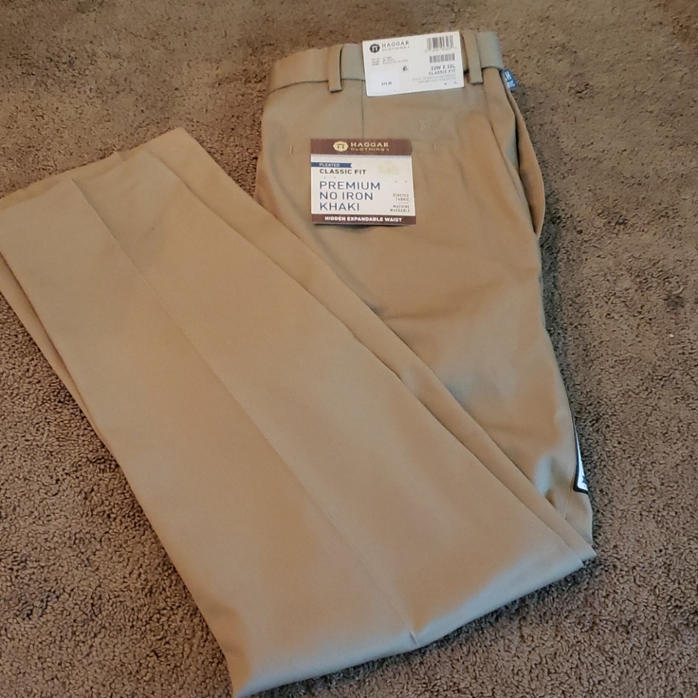 New Haggar No Iron Iron Khakis